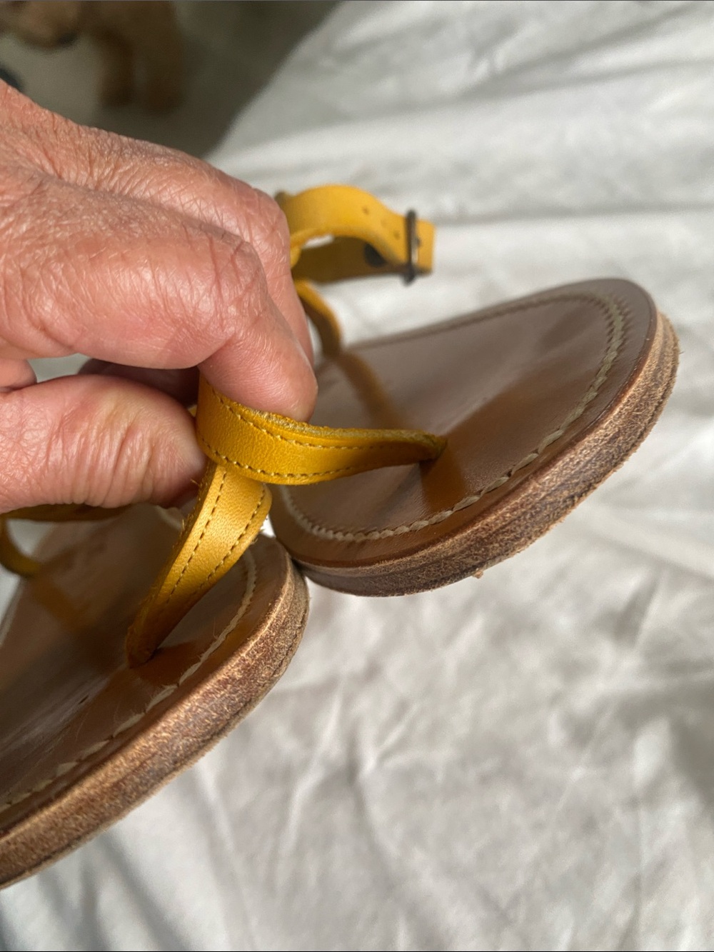 K. Jacques for J.Crew Picon T-Strap
Suede Sandals 7 37 Yellow $255 - Picture 5 of 6